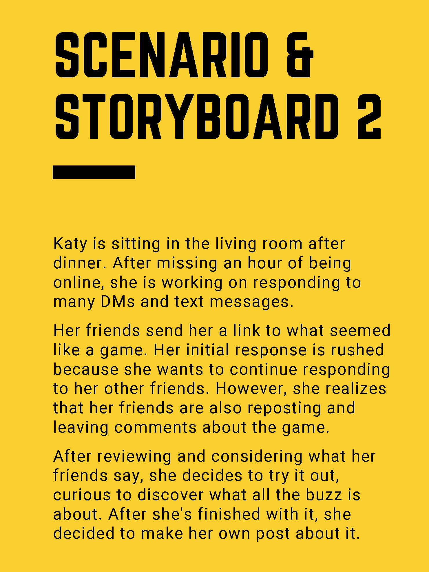 Scenario 2: Katy